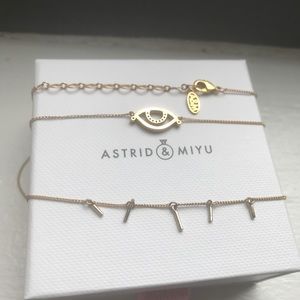 Astrid and Miyu evil eye necklace